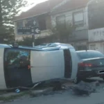 Impresionante choque y vuelco en 12 de Octubre y Galicia