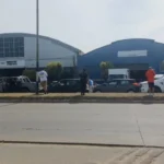 Choque séxtuple en la esquina de Champagnat y Chacabuco