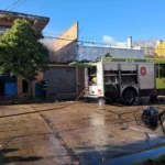 Incendio en taller mecánico ubicado en Italia al 2700 fue controlado sin heridos