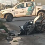 Fuerte choque entre dos motos en Polonia y Tripulantes del Fournier