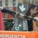 Choque vehicular y un cartel arrancado en La Pampa y Castelli