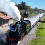 Una locomotora a vapor llegó a Mar del Plata por los 140 años de la llegada del tren a la ciudad
